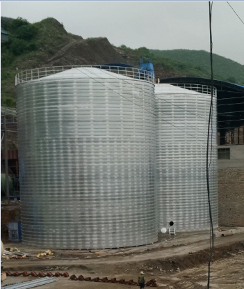 锦江粮食钢板仓的安装全过程不用热焊接